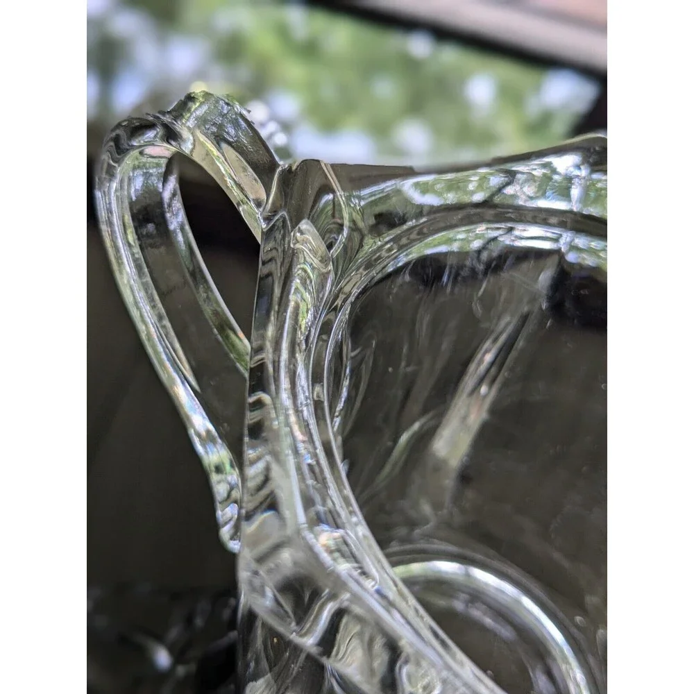 IMPERIAL GLASS-OHIO Old Williamsburg Glass Sugar Bowl Dish Clear Double Handles
